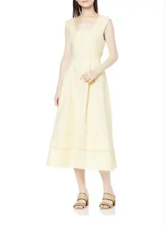 新品✨COEL　コエル　ノースリーブワンピース　バックオープン　花柄　ラメ　38