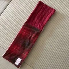 Harris Tweed 赤いチェック柄マフラー/スヌード