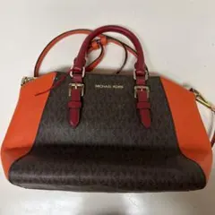 MICHAEL KORS ハンドバッグ オレンジ/ブラウン
