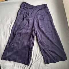 LAURA ASHLEY ダークパープル ガウチョパンツ