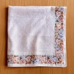 マリオバレンチノ　ハンカチ　ドットフラワー