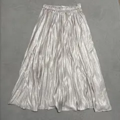 トゥモローランドBallsey プリーツスカート シャンパンゴールド　S ペチ付のサムネイル