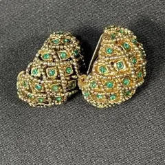 ヴィンテージアクセサリー　ゴールドイヤリング　派手　gold　昭和レトロ