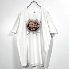 Y2Kヴィンテージ・Tシャツ 企業物 ロゴ テックグラフィック 白XL
