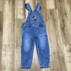 gapギャップディズニーミニー刺繍デニムオーバーオールサロペット5y110