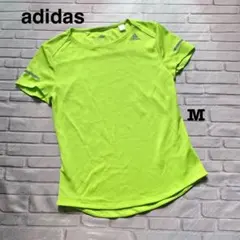 ト*ト様 adidas 半袖Tシャツ M レディース 蛍光イエロー系
