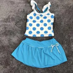 水玉模様の水着セット 150㎝