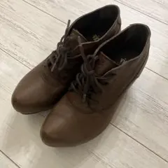最終価格✨美品✨vialisヴィアリスブラウンレザーブーティショートブーツ23