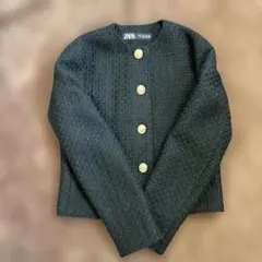 ⭐︎値下げ⭐︎ZARA ノーカラージャケット ブラック