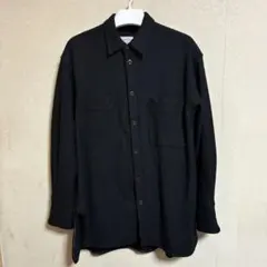 chaos バランCPOシャツ　黒　ウールシャツ