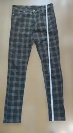 H＆M　チェック柄スキニーフィットパンツ ウエスト90cm