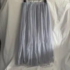 チュールスカート アイスグレーのサムネイル