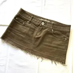 ROXY ロキシー　ミニスカート　カーキ　Lサイズ