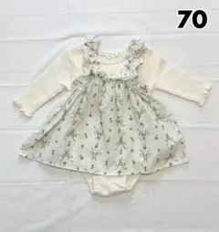 バースデイ　cottoli　うさぎ　ロンパース　70