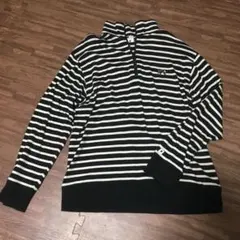 XLARGE PLUSL ハーフジップボーダースウェット