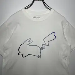 ポケモン　Tシャツ　サイズL　UNIQLO　ピカチュウ　デカロゴ　コラボ　古着