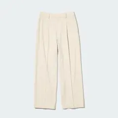 UNIQLO タックワイドパンツ　M ナチュラル
