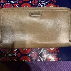 kate spade NEW YORK 長財布 ゴールド　中古