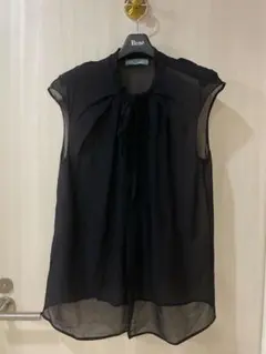 PRADA プラダ ノースリーブ コットン トップスブラウス ドレープ 