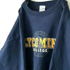 USA製 LYCOMING カレッジ スウェット 2XL ネイビー 紺色 古着