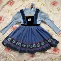 【新品】リトシー アナ雪 エルサ なりきりワンピース 長袖 100