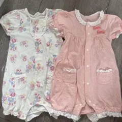 【新品同様】ベビー服半袖ツーウェイ・ドレスオール2点セットサイズ80cm