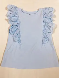 H&M フリル スカラップレース ノースリーブ タンクトップ　120〜130