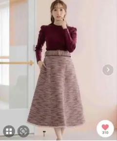 31 Sons de mode ツイードフレアスカート