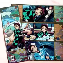 鬼滅の刃【炭治郎 伊之助 錆兎】４枚 ロングステッカー シール♪