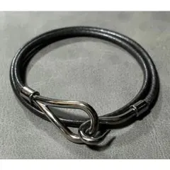 極美品 ボッテガヴェネタ クロシェスパイラルブレスレット レザー 