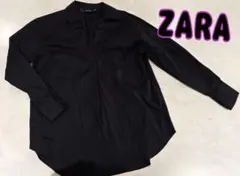 ZARA♥️ザラ♥️ネイビー長袖シャツブラウス美品♥️