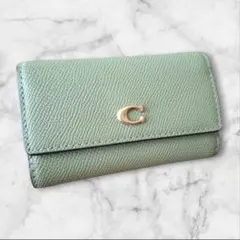 極美品✨COACH コーチ キーケース Cロゴ クロスグレイン レザー