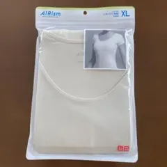 UNIQLO AIRism Uネック半袖Tシャツ ナチュラル XL