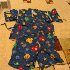 クマ柄コットン甚平 100cm