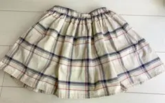GLOBAL WORK ベージュチェックスカート Ｌ