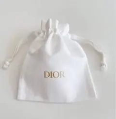 Dior ホワイト 巾着ポーチ