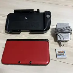 Nintendo 3DS LL レッド 本体、ソフト、拡張スライドパッドセット