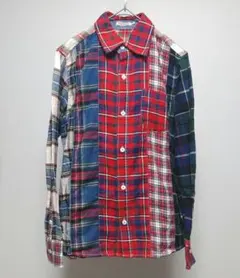 ミキハウス　クレージーパターン　くま　タータン　マドラス　チェックシャツ ネル