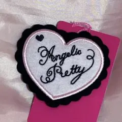 Angelic Pretty ハート ワッペン クリップ クロ ピンクのサムネイル