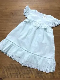 訳あり babyGAP☆袖フリルワンピース ミントグリーン