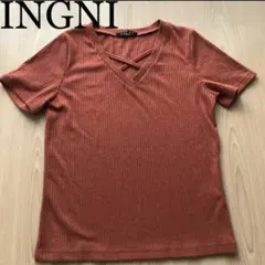 INGNI リブ 半袖Tシャツ クロスネックのサムネイル
