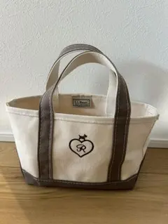 美品 L.L.Beanエルエルビーン ミニトートRイニシャル ハート 