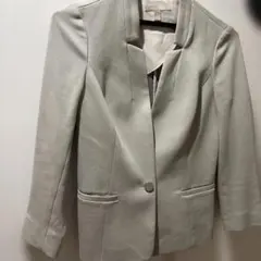 BANANA REPUBLIC ノーカラージャケット ライトグレー