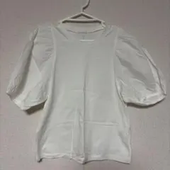 GUホワイト パフスリーブ Tシャツ Mサイズ