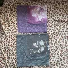 桜柄とレースの大判ハンカチ2枚セット宇野千代