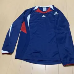 adidas 長袖シャツ ネイビー/レッド Lサイズ　　　192のサムネイル