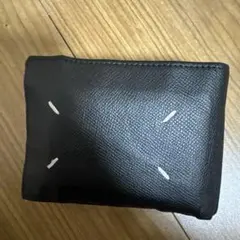 Maison Margiela ブラックレザー二つ折り財布