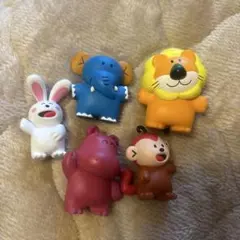 たべっ子どつぶつ　キンビス　ガチャガチャ　フィギュア　ライオン　うさぎ　ぞう　猿