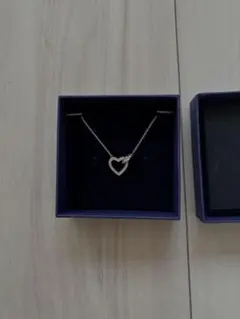 新品未使用 スワロフスキー ネックレス ハート シルバー