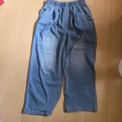 ウエストゴム ワイドシルエット パンツ L